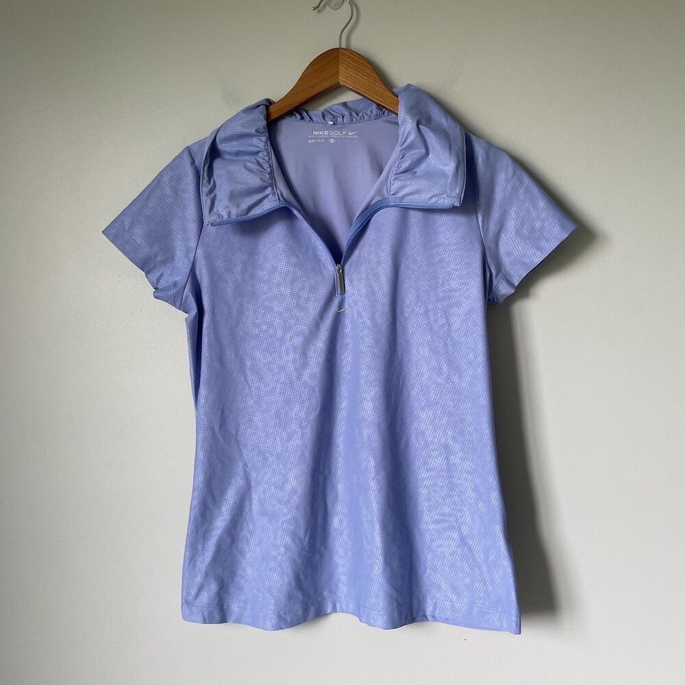 Nike Golf Dri-Fit Tennis Athletic Polo Top Shirt Short Sleeve Purple Women's